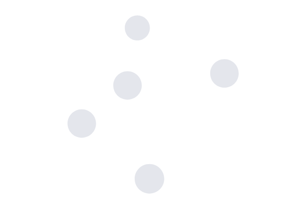 A minimalist icon from Our Mental Edge featuring circular nodes representing molecular peptide therapy and cellular recovery.